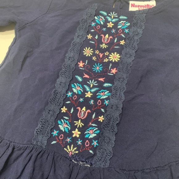Nannette Kids dark blue tunic top toddler girl sz. 3T - Picture 5 of 5